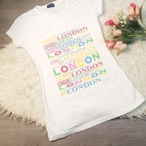 Capital London Sz L London Short Sleeve Top